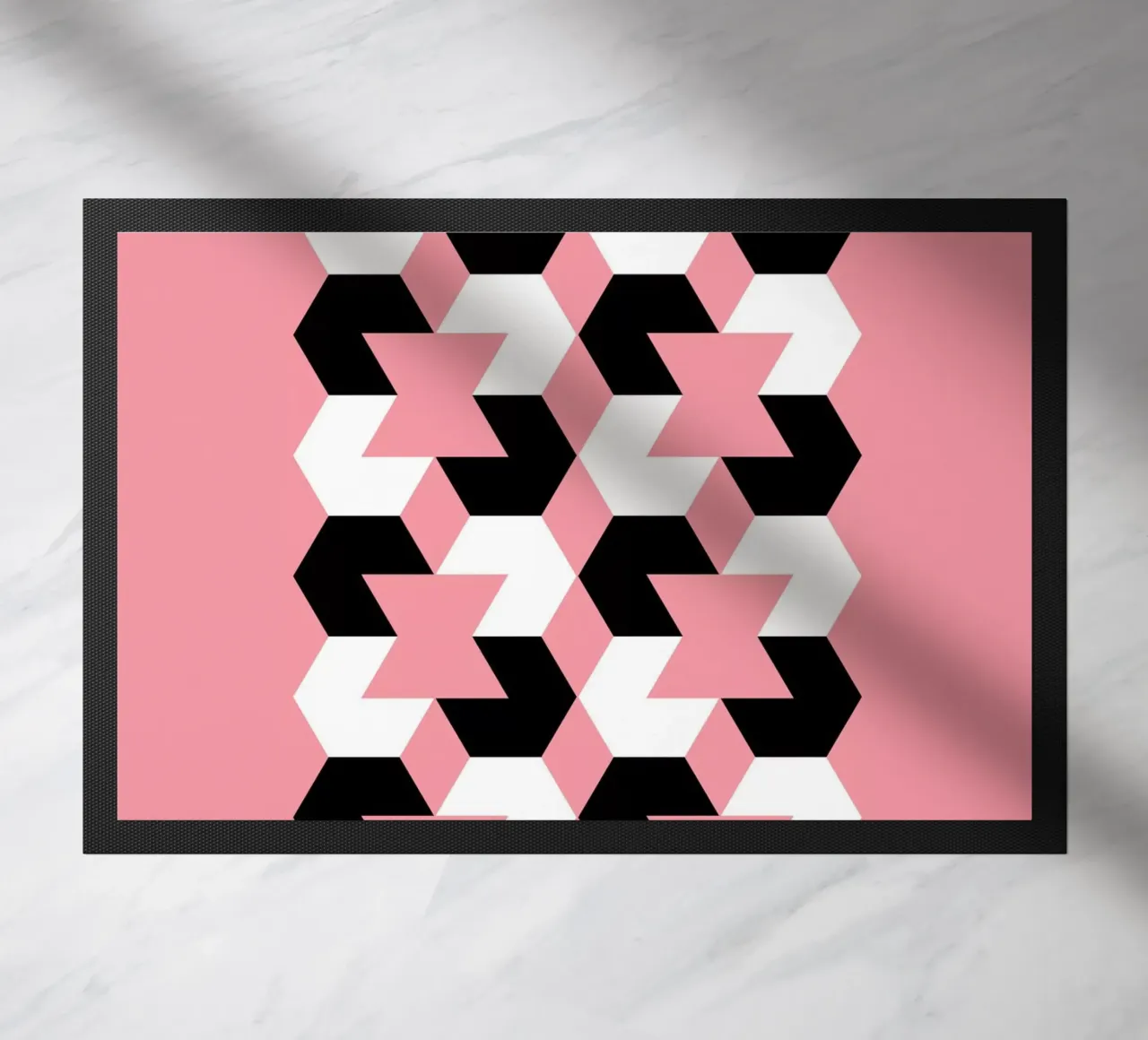 Hexagon Pattern doormat by Kim Hubball Studio