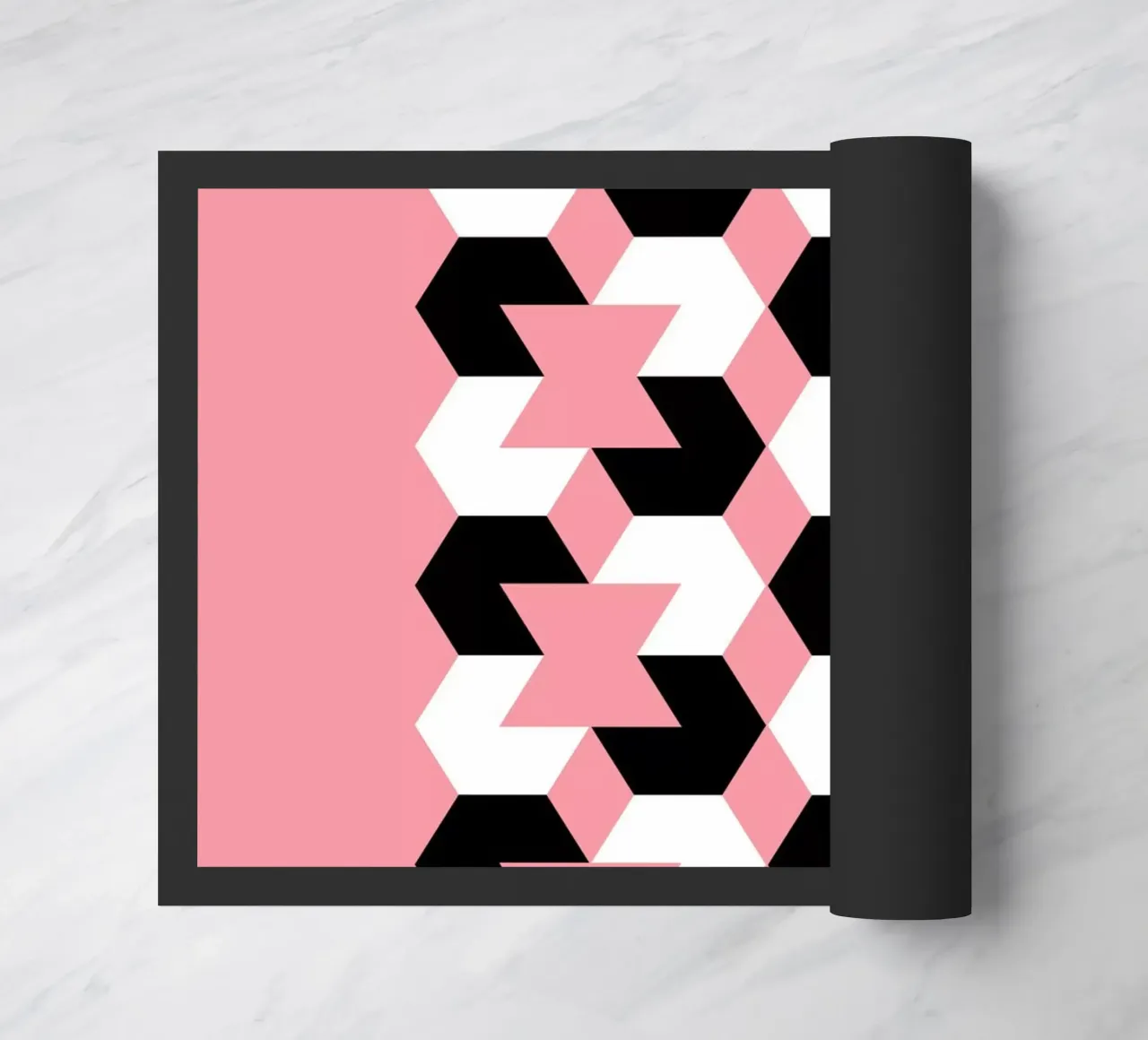 Hexagon Pattern doormat by Kim Hubball Studio
