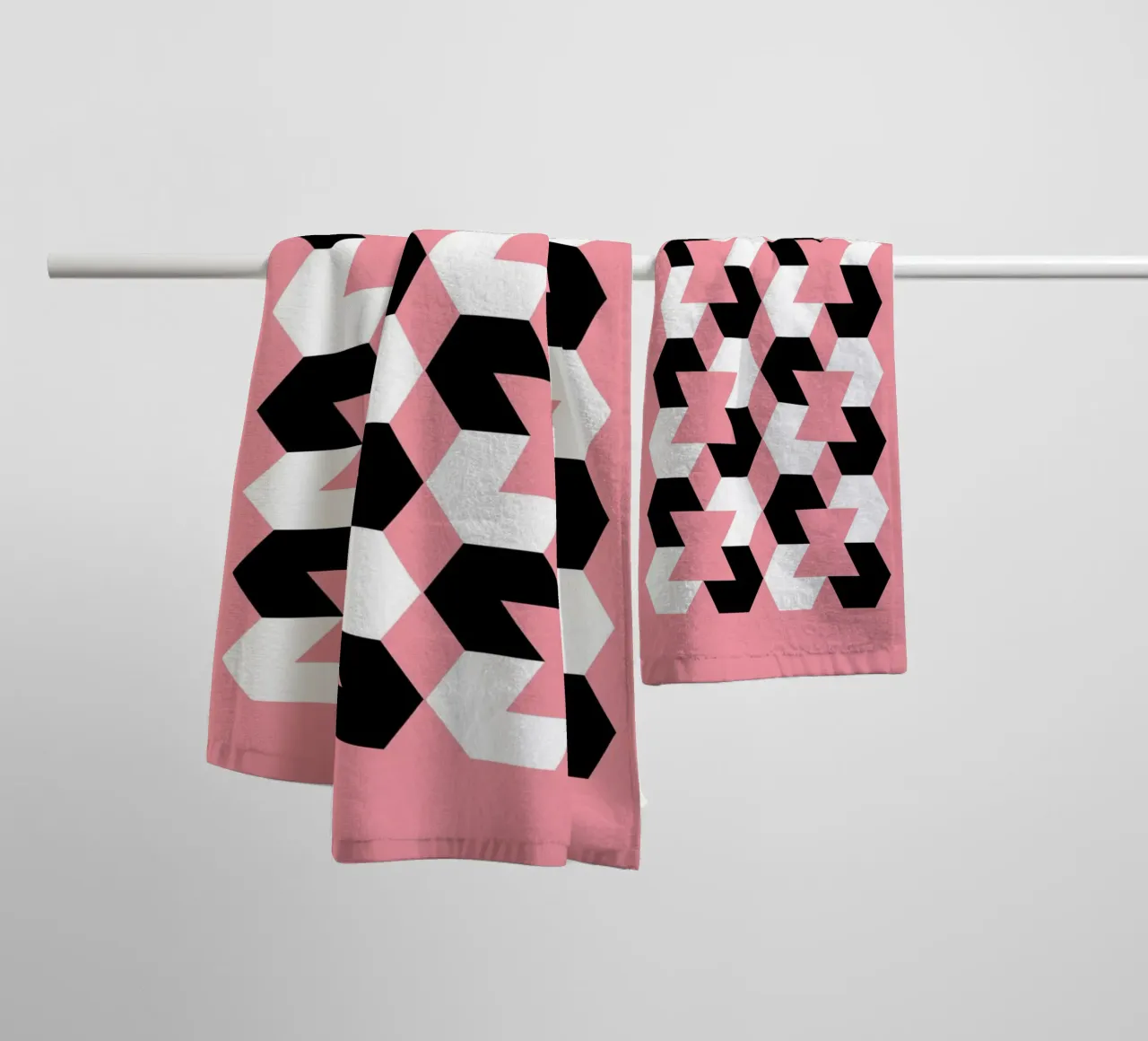 Hexagon Pattern towel by Kim Hubball Studio