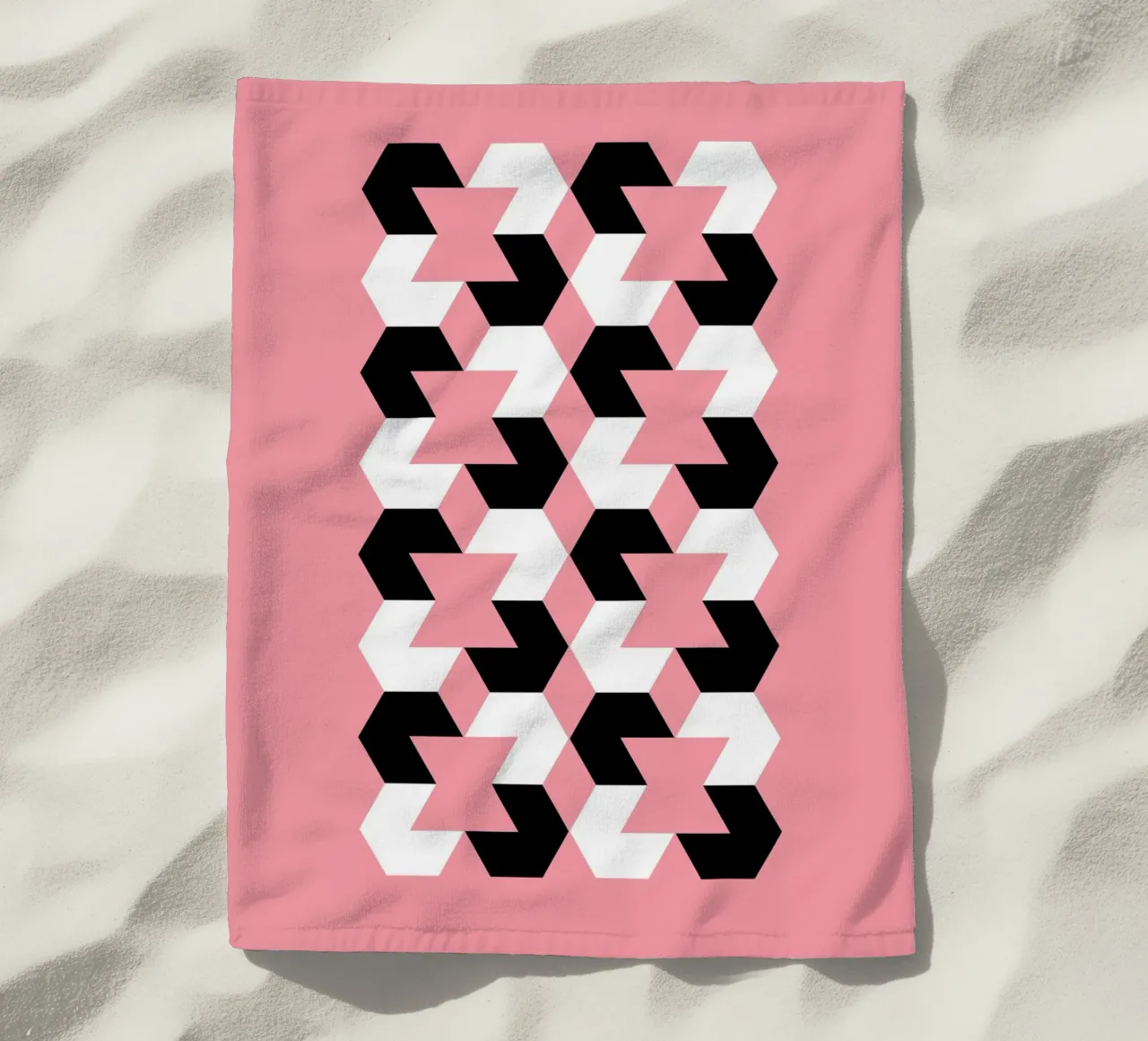 Hexagon Pattern strandhanddoek van Kim Hubball Studio