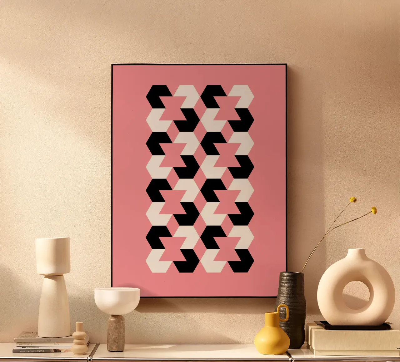 Hexagon Pattern forex plate by Kim Hubball Studio