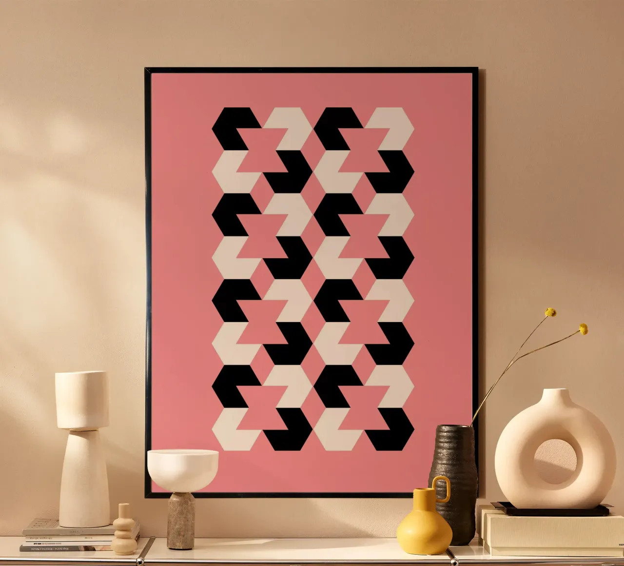 Hexagon Pattern poster by Kim Hubball Studio