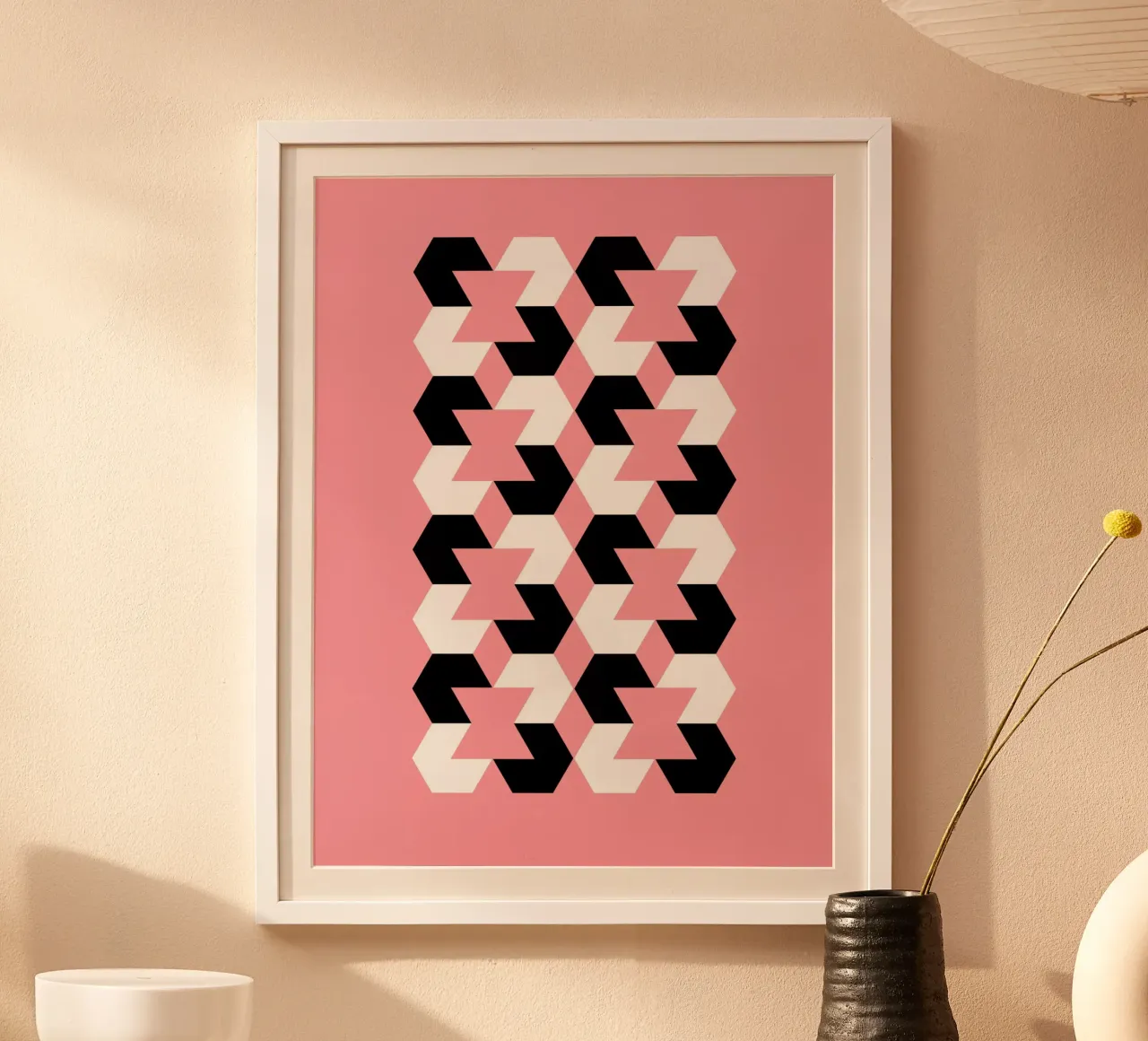 Hexagon Pattern poster by Kim Hubball Studio