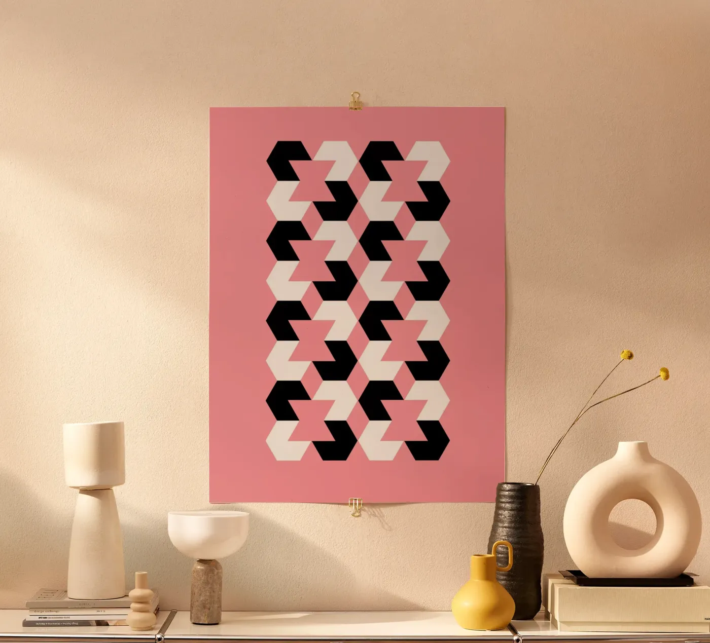 Motif hexagonal poster de Kim Hubball Studio