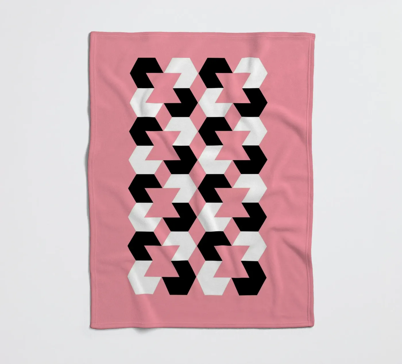 Hexagon Pattern fleece blanket by Kim Hubball Studio