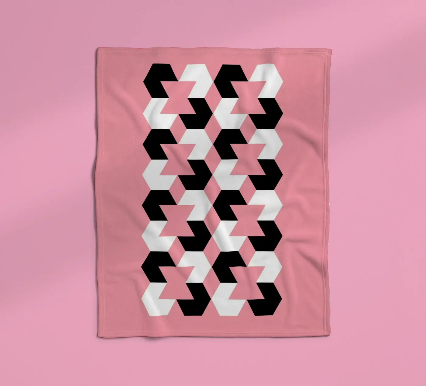 Hexagon Pattern fleece blanket by Kim Hubball Studio