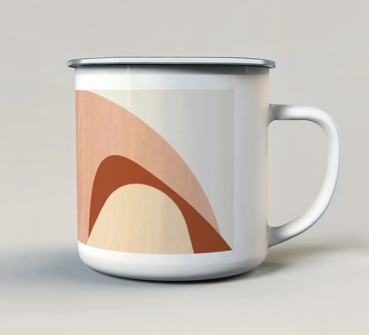 Strano paesaggio tazza in smalto da Rose Beck Art