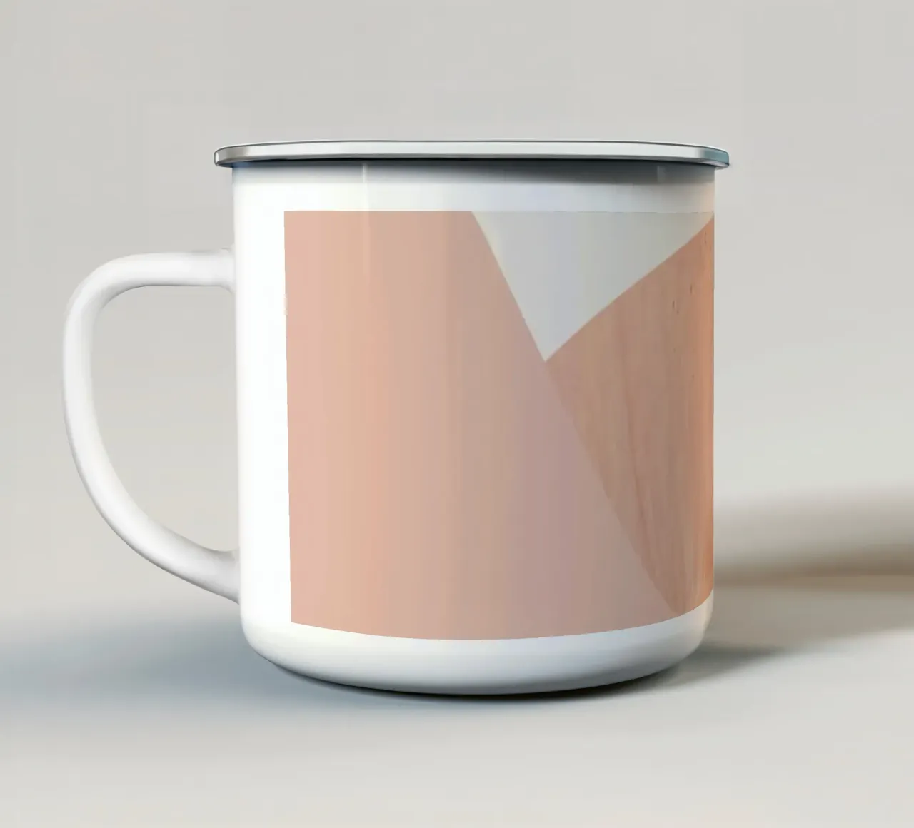 Strano paesaggio tazza in smalto da Rose Beck Art