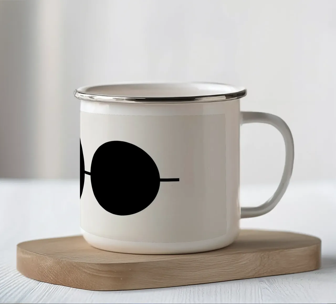 Collegamento a tazza in smalto da Rose Beck Art