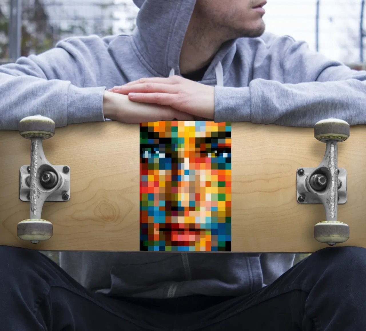 Ritratto in pixel | Retro-pixelismo digitale adesivo da Autofocus