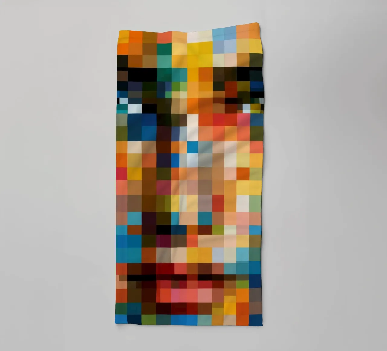 Ritratto in pixel | Retro-pixelismo digitale asciugamano da bagno da Autofocus