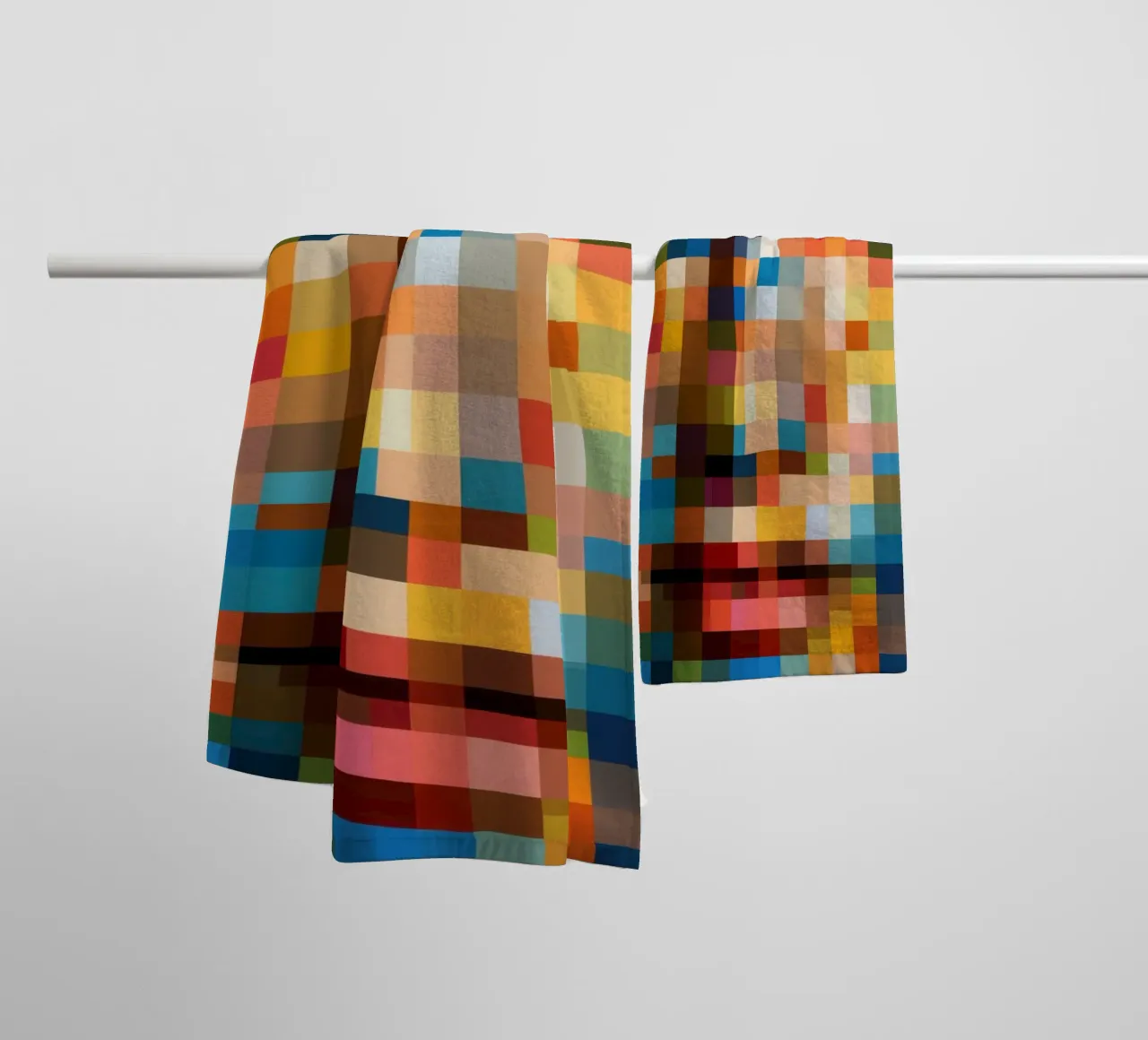 Ritratto in pixel | Retro-pixelismo digitale asciugamano da bagno da Autofocus