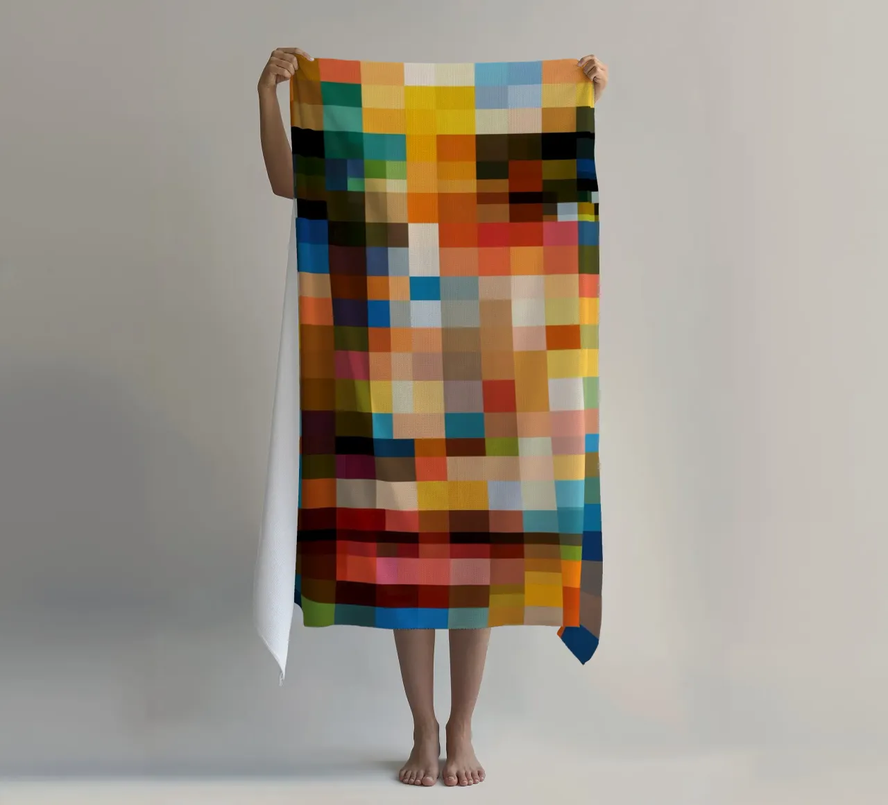 Ritratto in pixel | Retro-pixelismo digitale telo mare da Autofocus