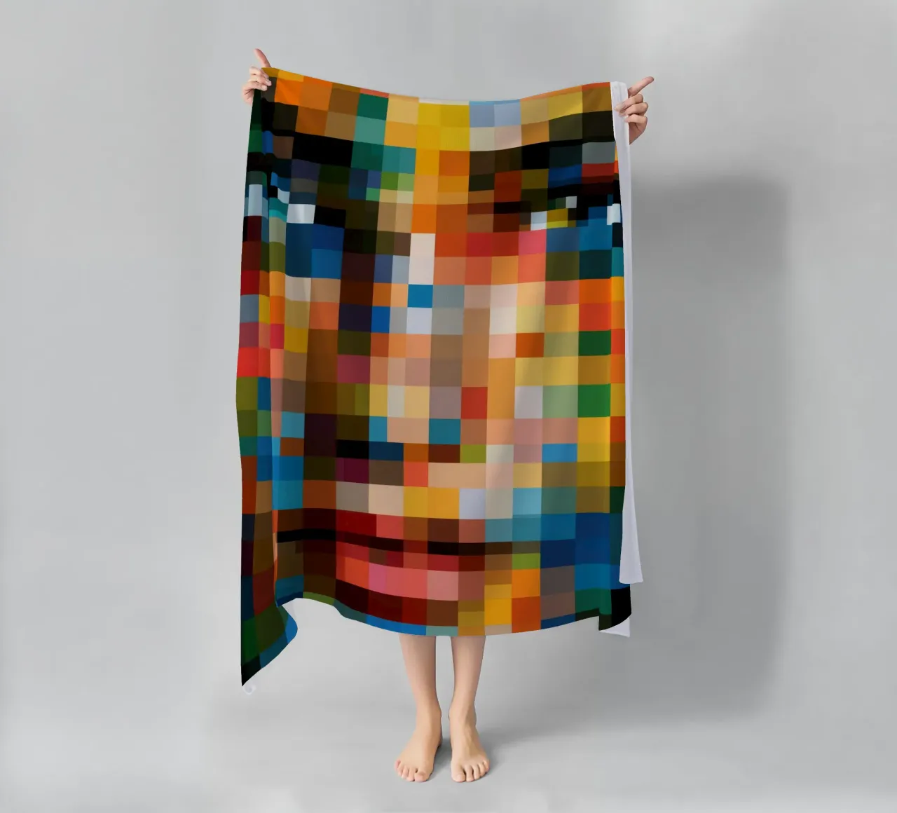 Ritratto in pixel | Retro-pixelismo digitale telo mare da Autofocus