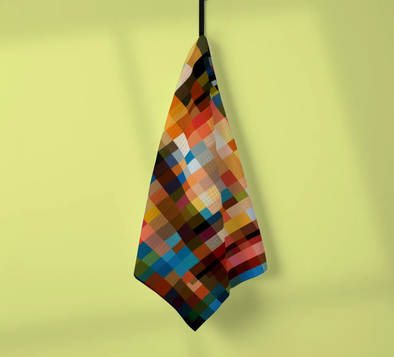 Pixelportret | Digitaal retro-pixelisme theedoek van Autofocus