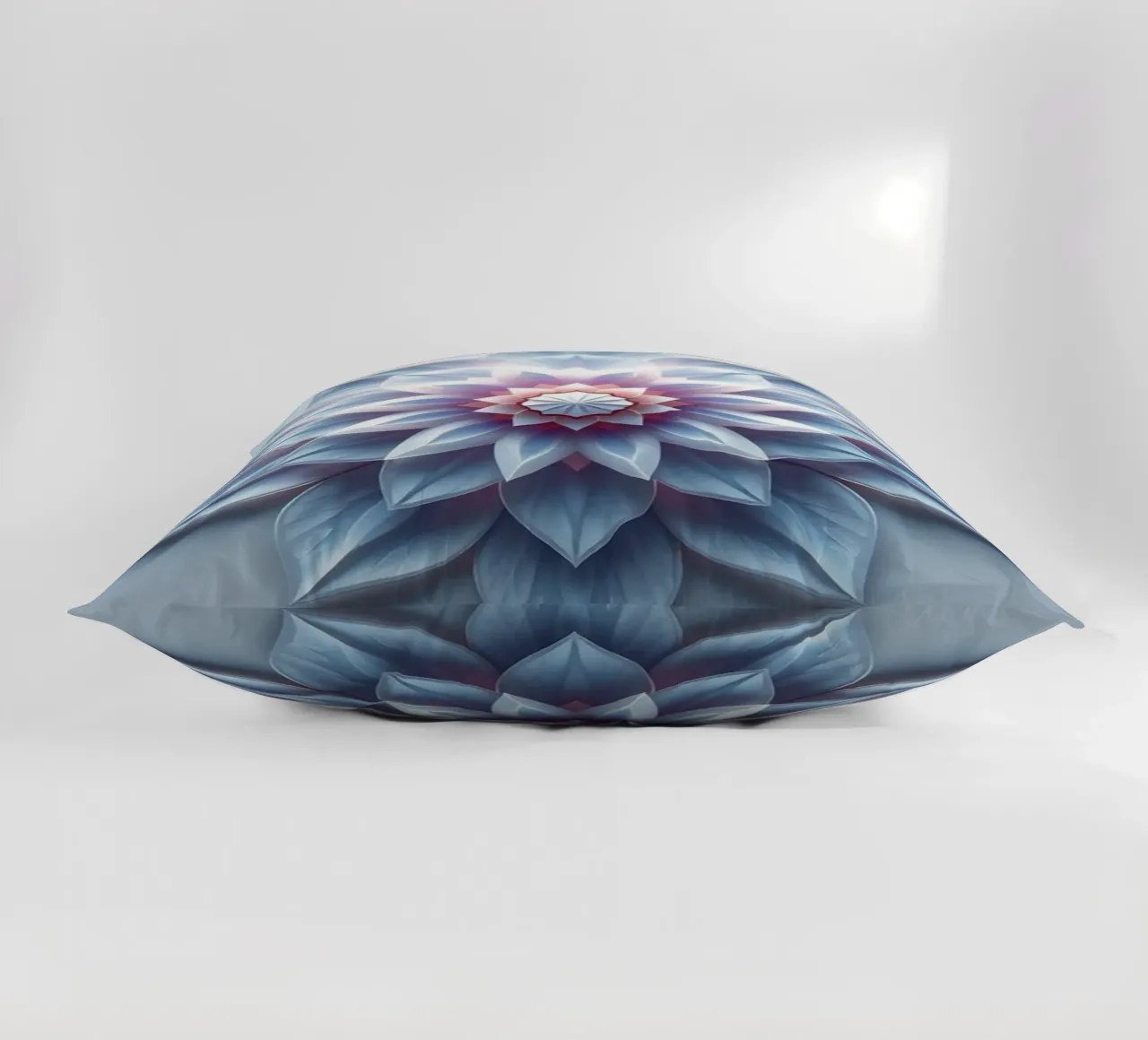 Fiore celeste: Un flusso di loto tagliato in carta 3D radiosamente stratificato cuscino da Artistic-shop
