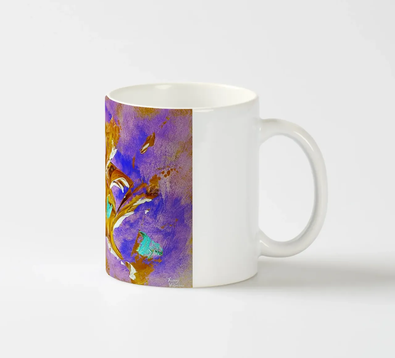 IDEAL GIFT 99 invers. tazza in ceramica da Thierry Vobmann Abstract painting
