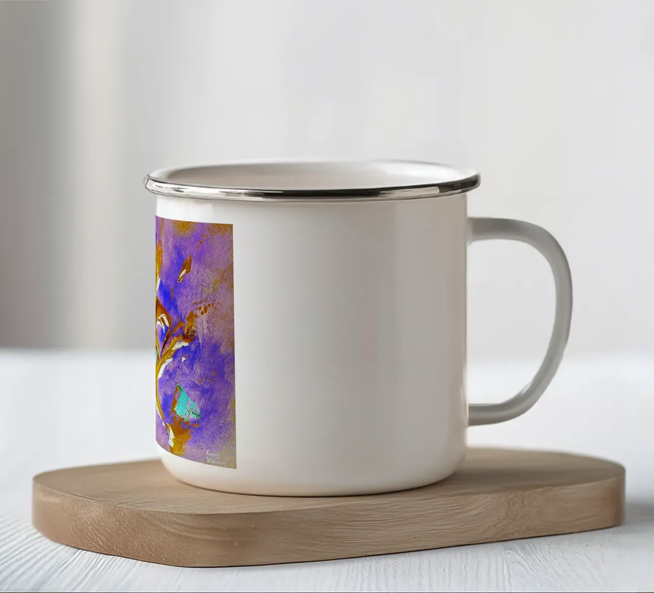 IDEAL GIFT 99 invers. tazza in smalto da Thierry Vobmann Abstract painting