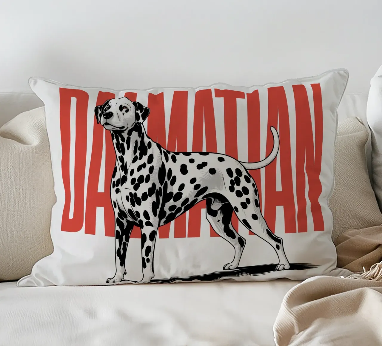 Cane dalmata - Design sorprendente in bianco e nero cuscino da Plain Thoughts