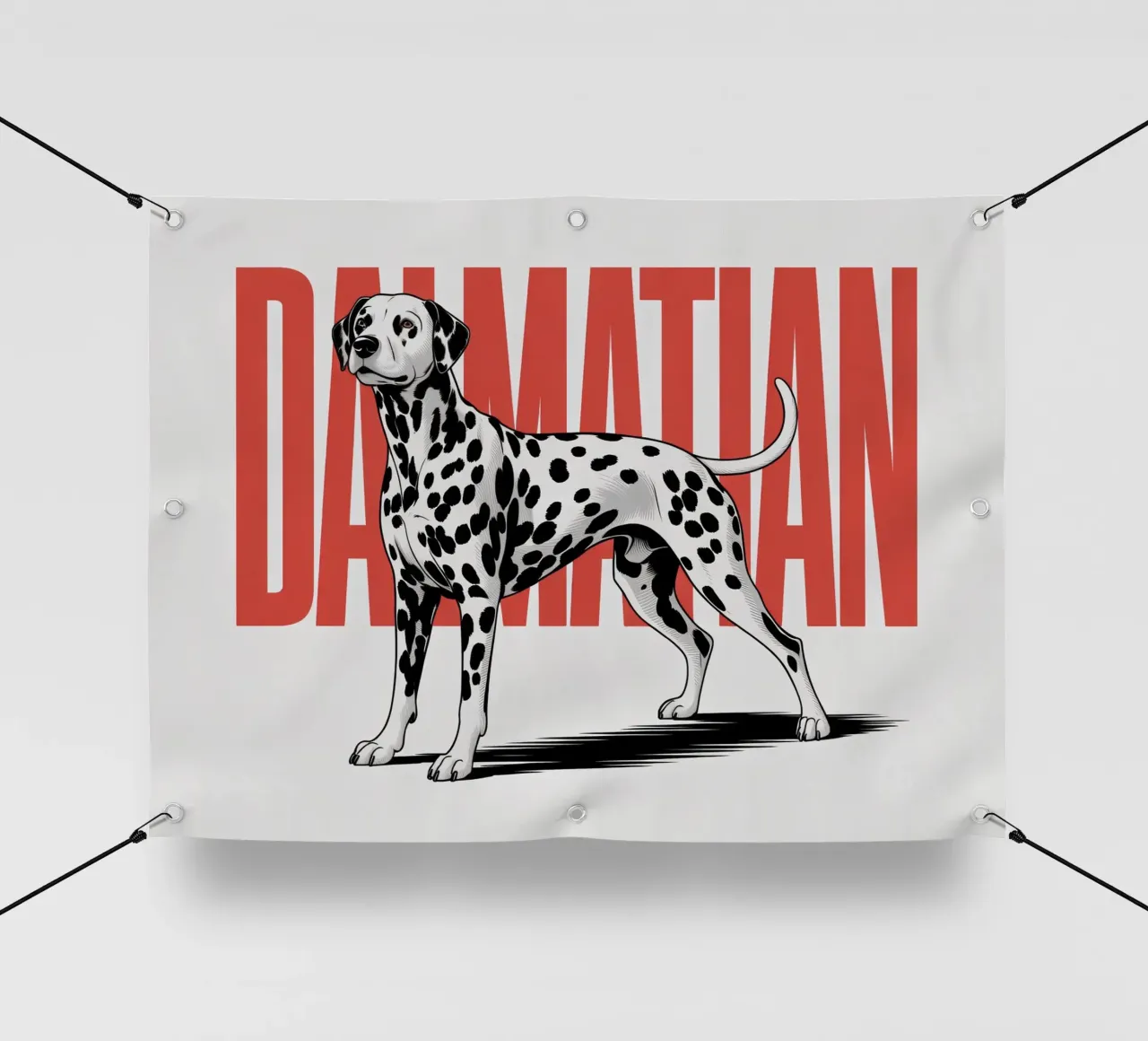 Cane dalmata - Design sorprendente in bianco e nero telo in pvc da Plain Thoughts