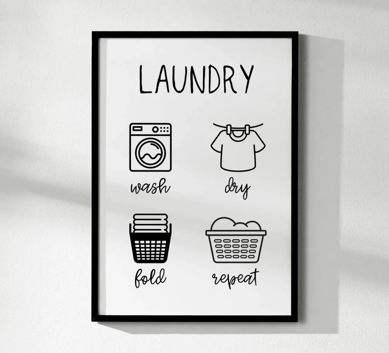 Laundry poster avec cadre en aluminium de PinkCandyWalls