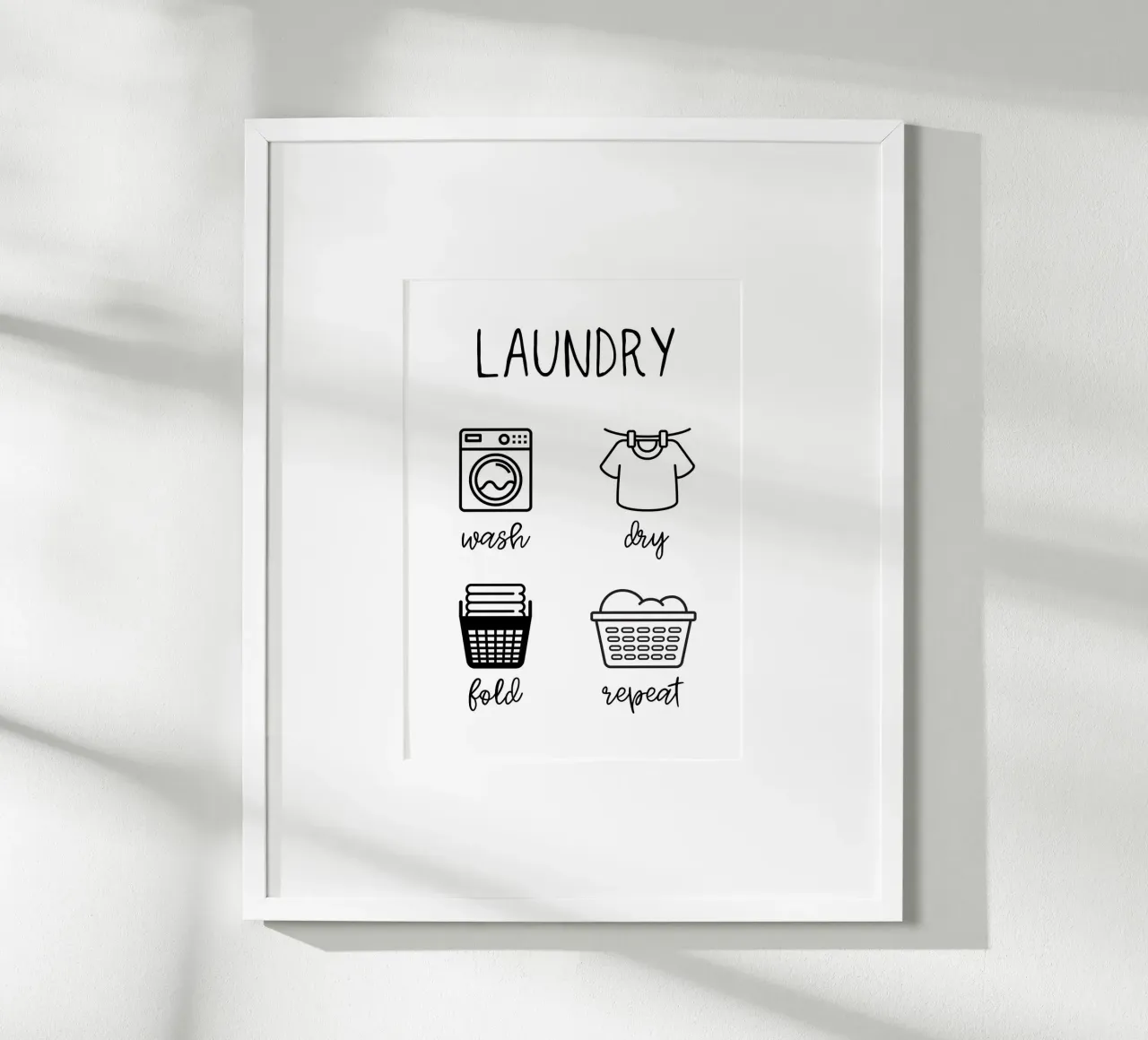 Laundry poster avec cadre en aluminium de PinkCandyWalls