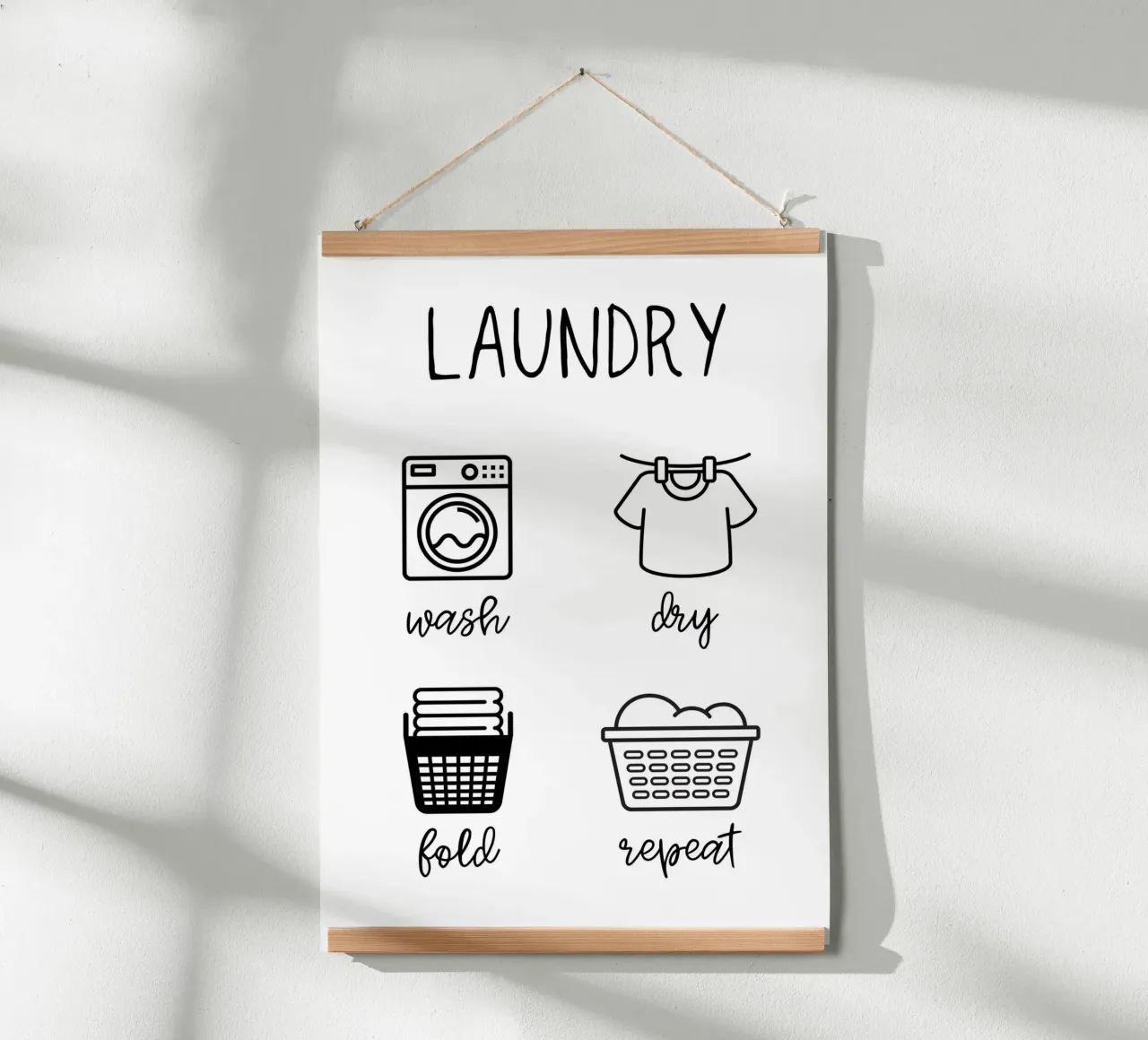 Laundry poster avec cadre en aluminium de PinkCandyWalls