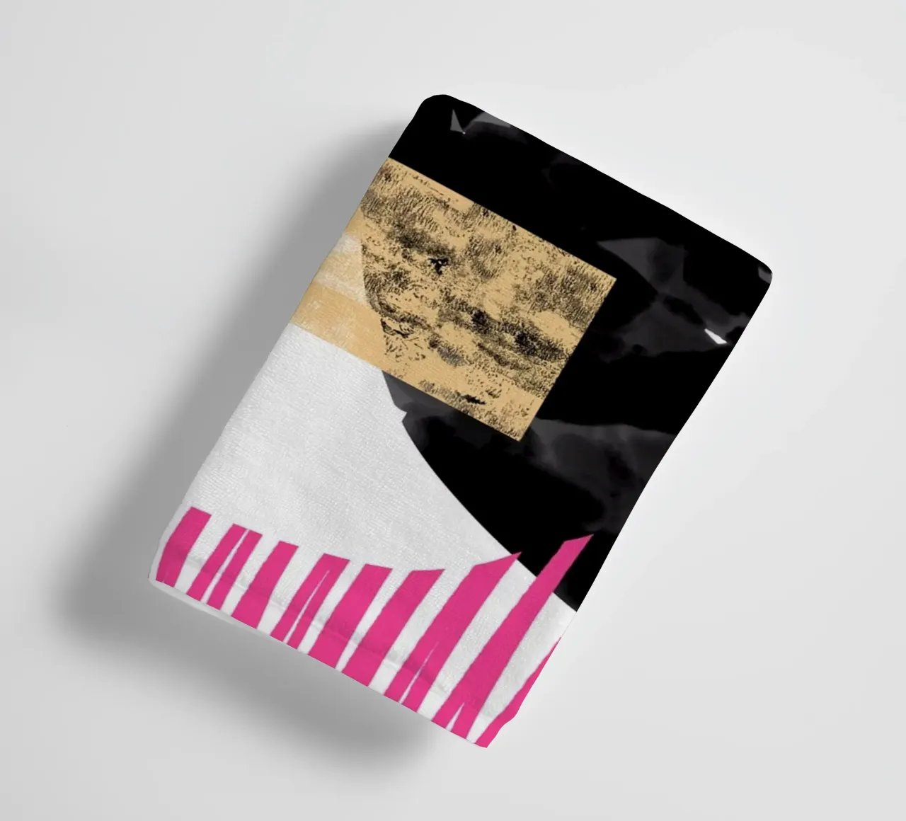 Pink Abstract towel by Kim Hubball Studio