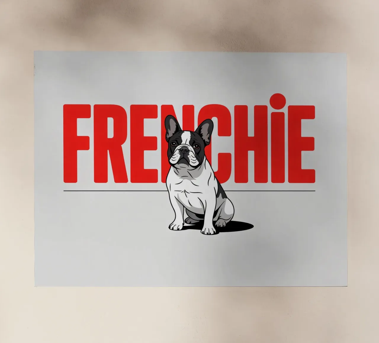 Frenchie - Bulldog francese stilizzato pellicola backlit da Plain Thoughts