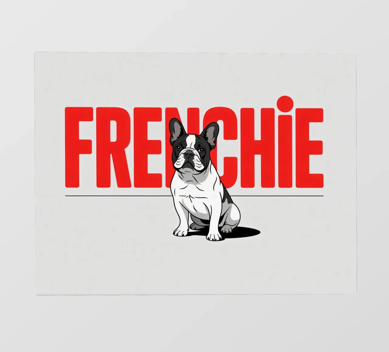 Frenchie - Bulldog francese stilizzato pellicola backlit da Plain Thoughts