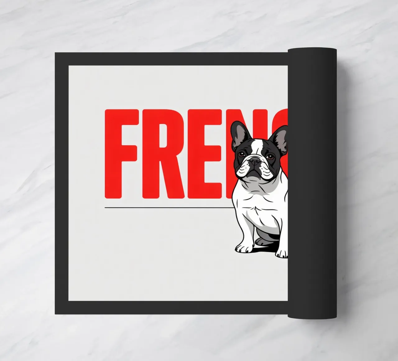 Frenchie - Bulldog francese stilizzato zerbino da Plain Thoughts