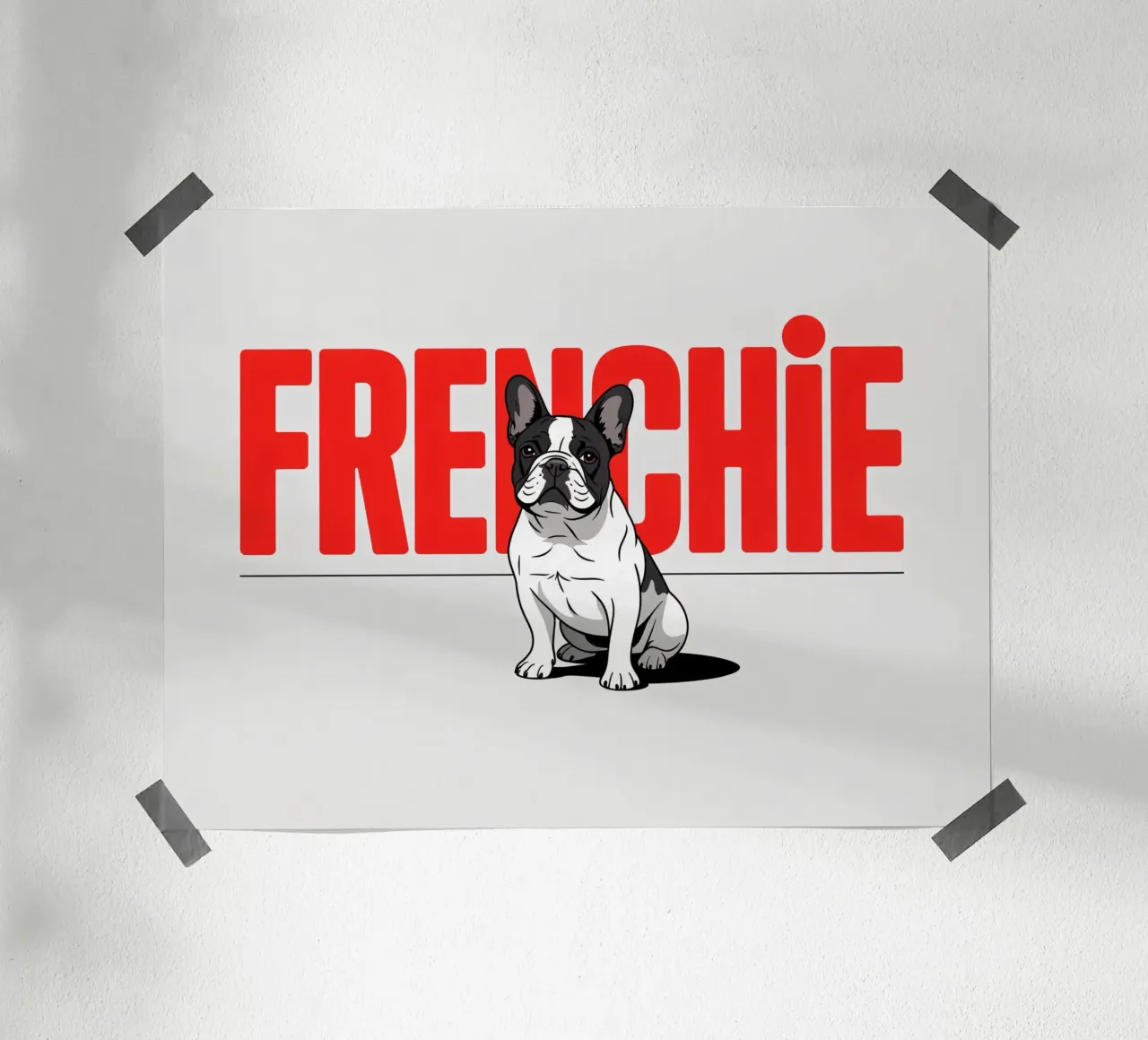Frenchie - Bulldog francese stilizzato carta hahnemühle da Plain Thoughts