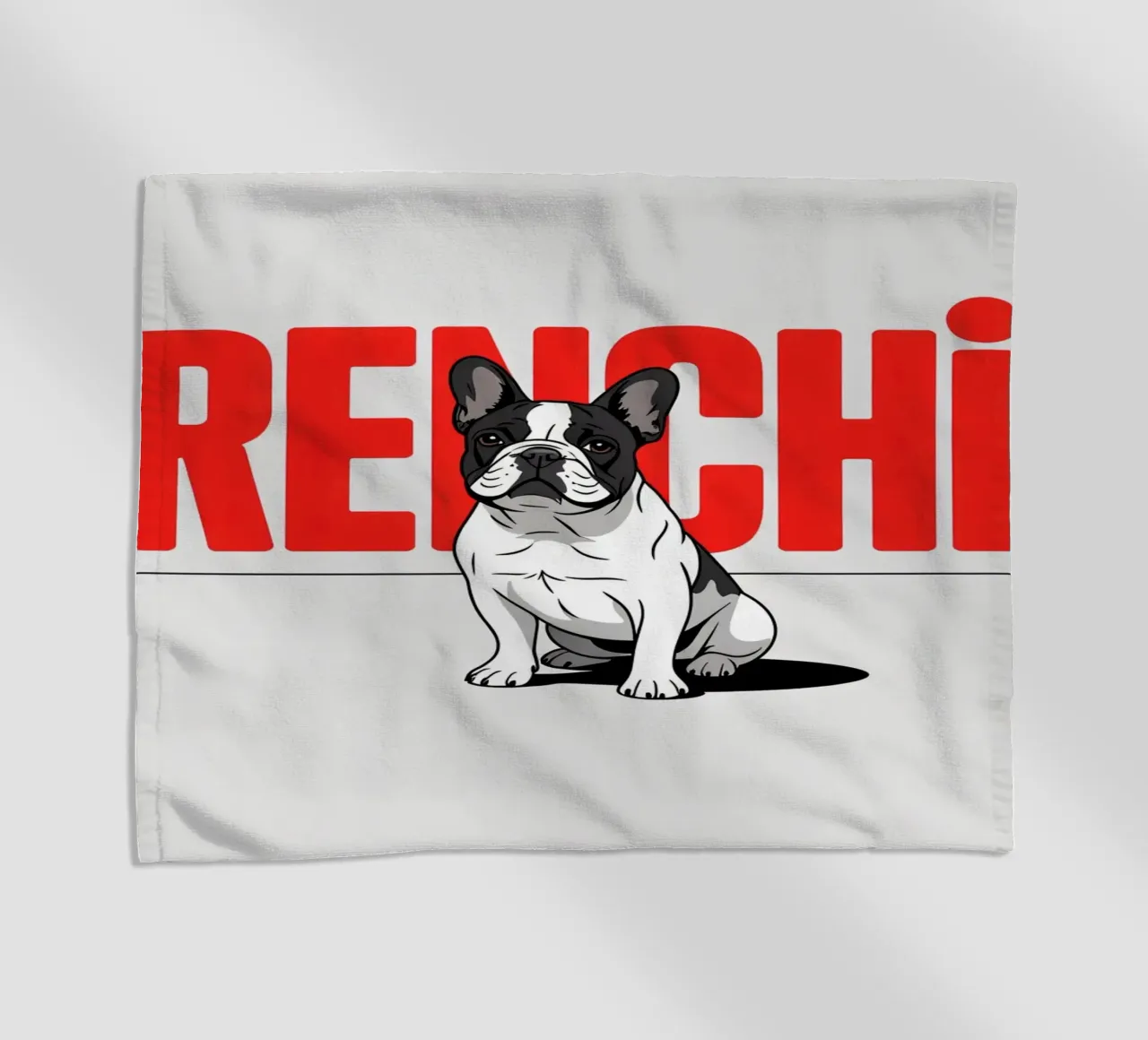 Frenchie - Bulldog francese stilizzato telo mare da Plain Thoughts
