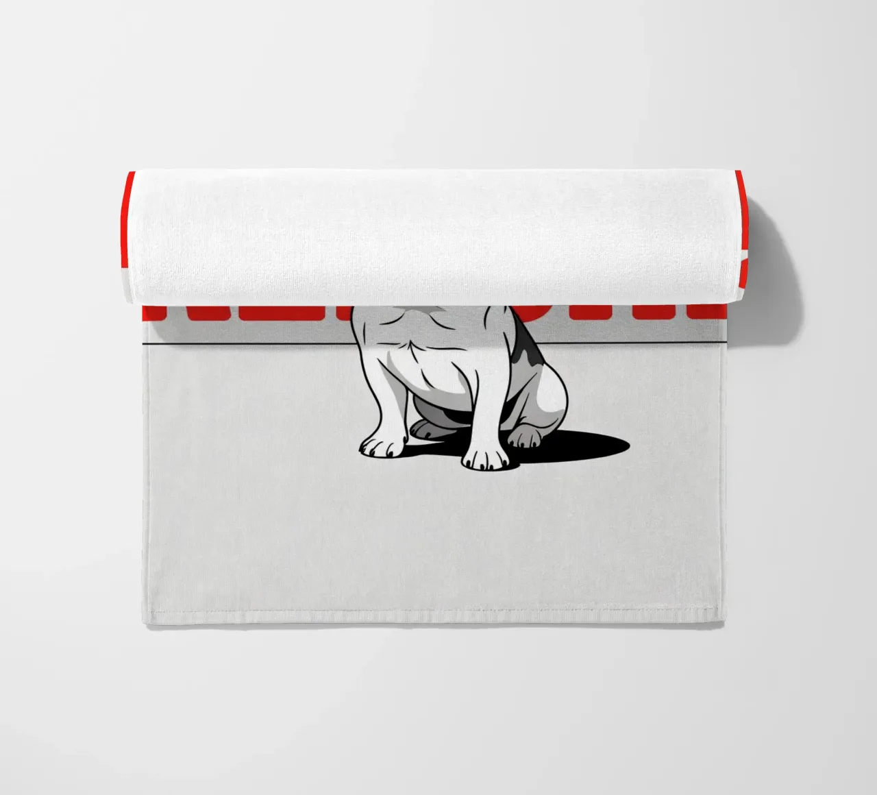 Frenchie - Bulldog francese stilizzato telo mare da Plain Thoughts