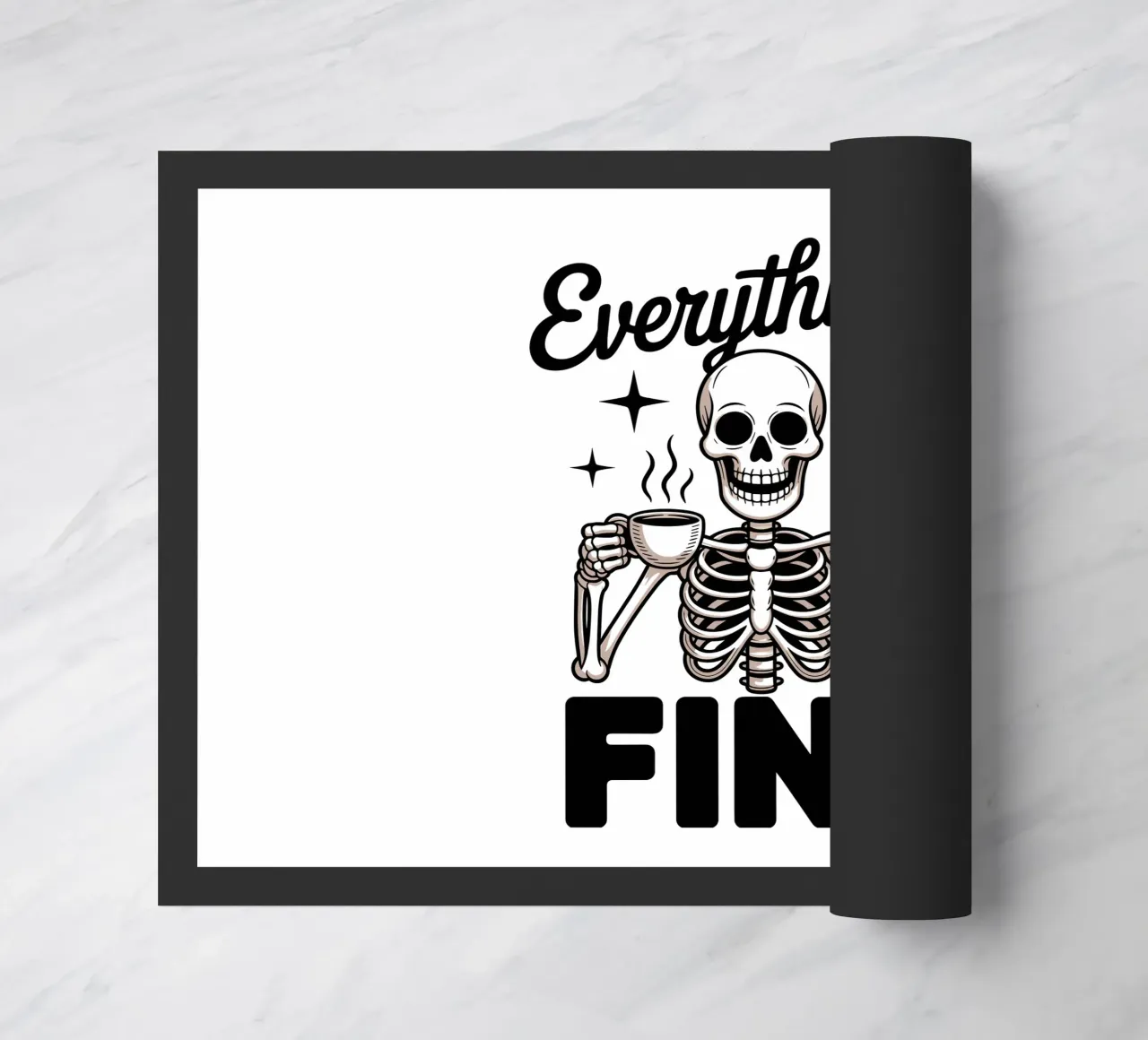 Tutto va bene - Squelette Zen et Café zerbino da Plain Thoughts
