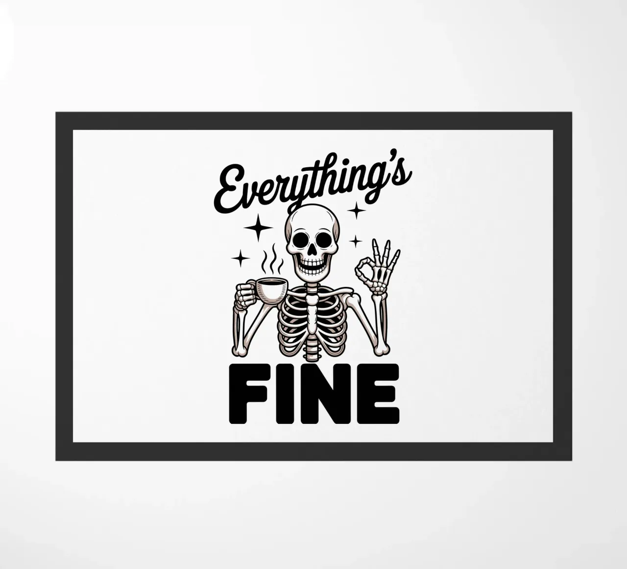 Tutto va bene - Squelette Zen et Café zerbino da Plain Thoughts