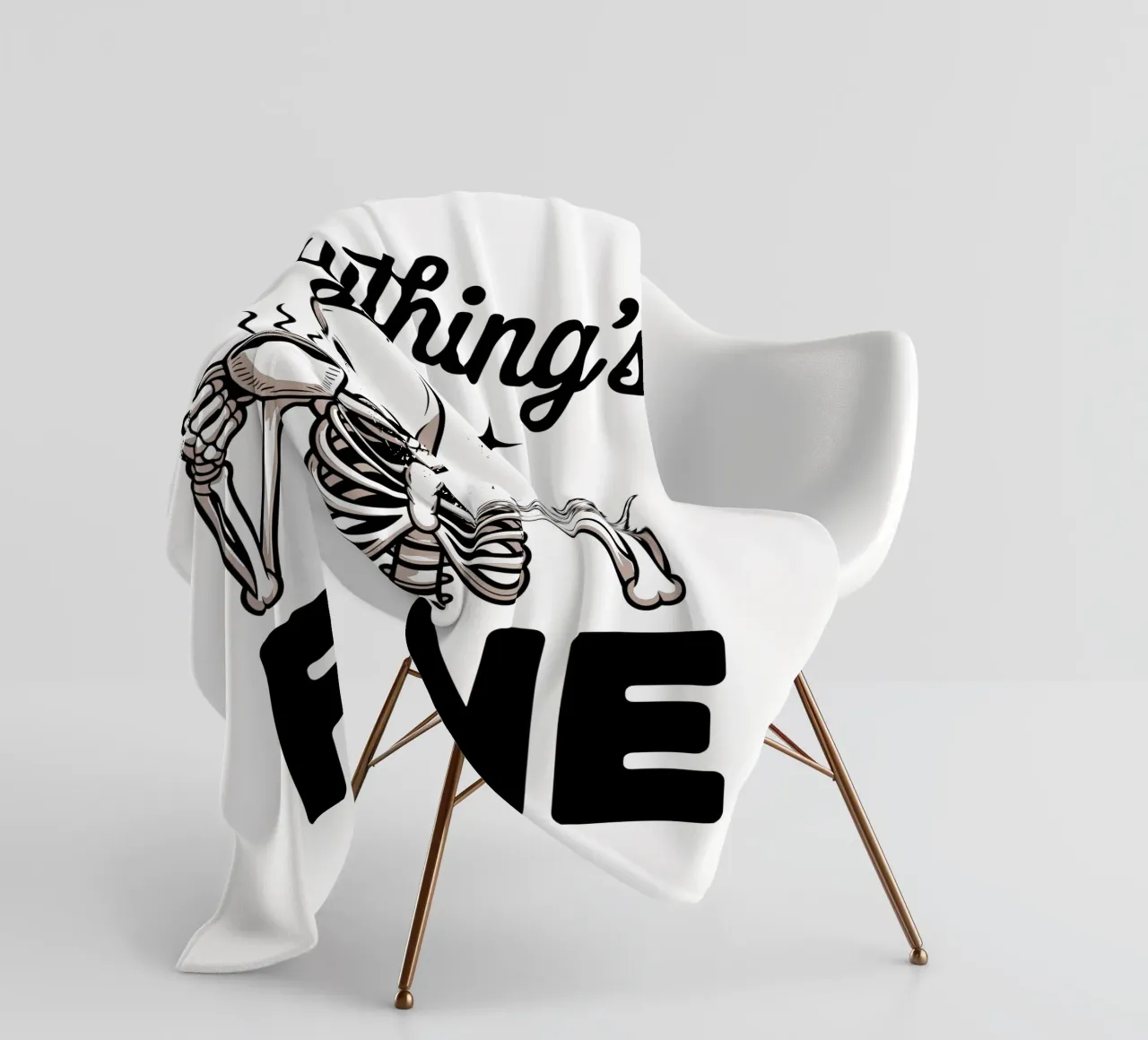 Tutto va bene - Squelette Zen et Café coperta in pile da Plain Thoughts
