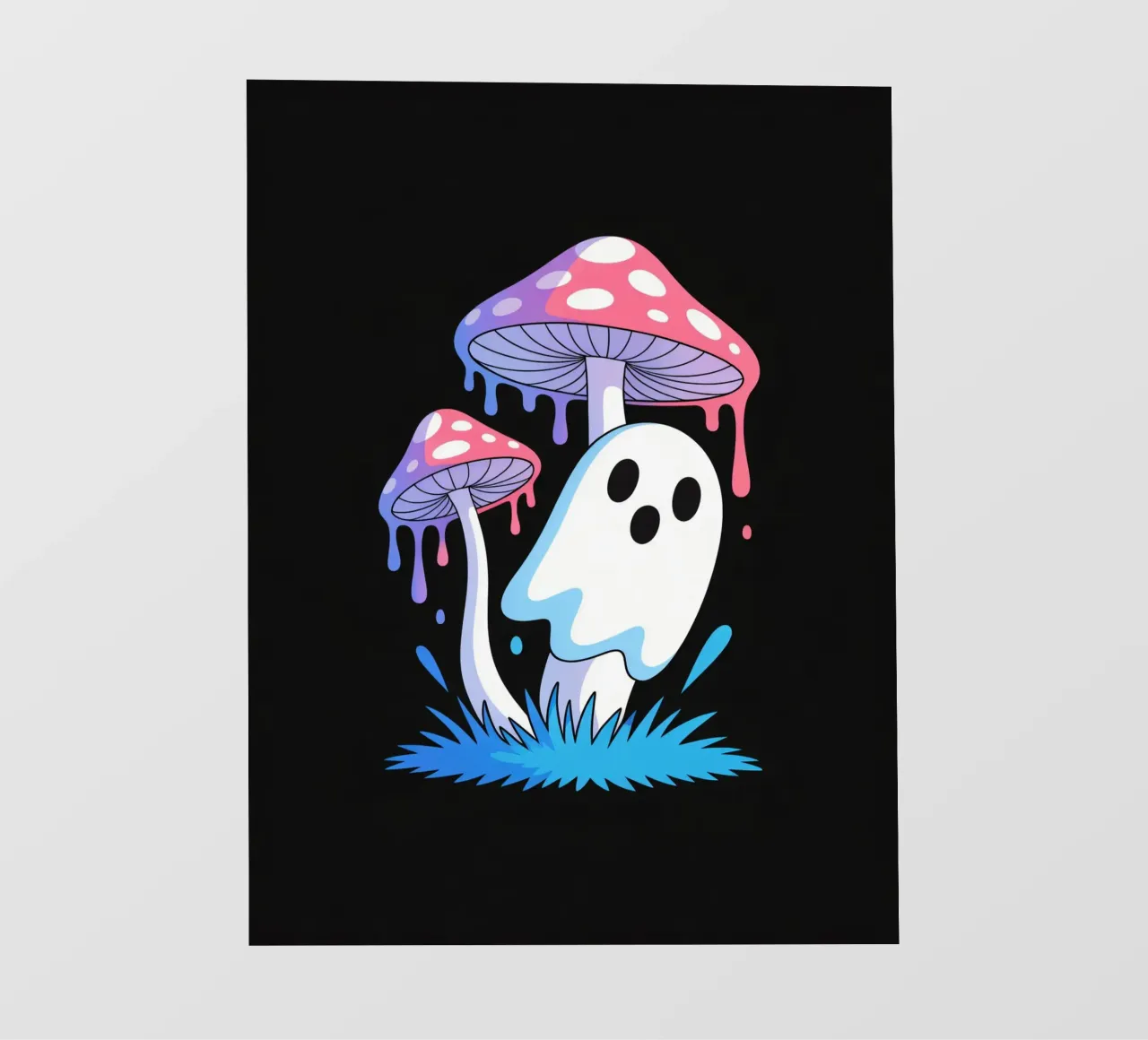 Funghi fantasma - Vibrazioni carine e trippy telo in pvc da Plain Thoughts