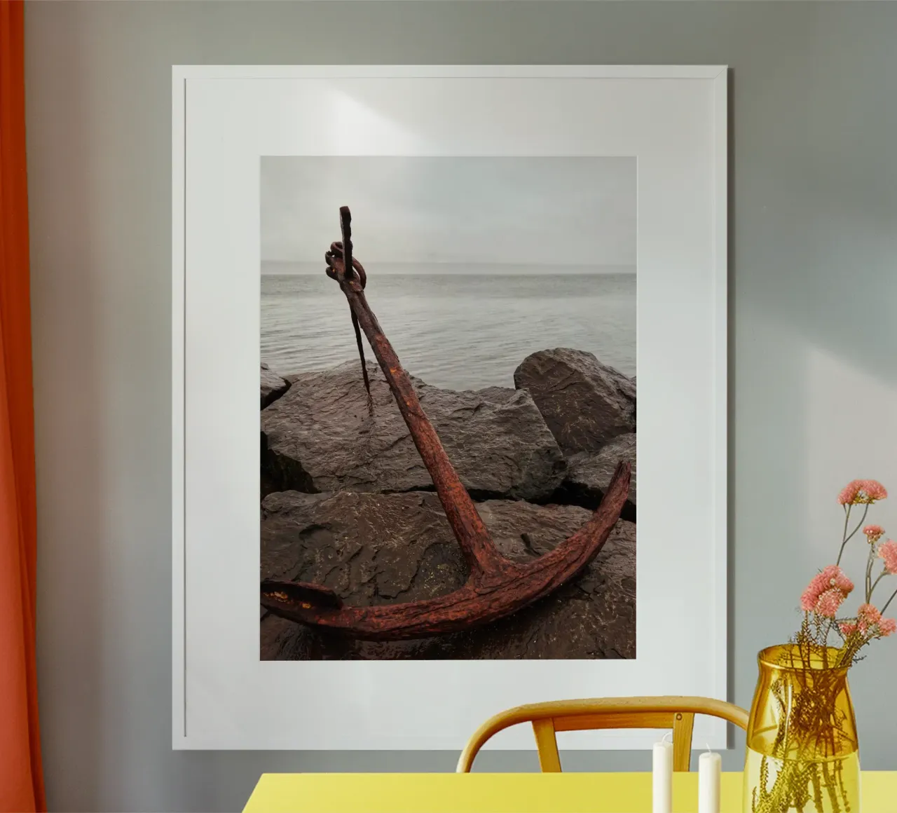 Rusty anchor poster by Fjöllart