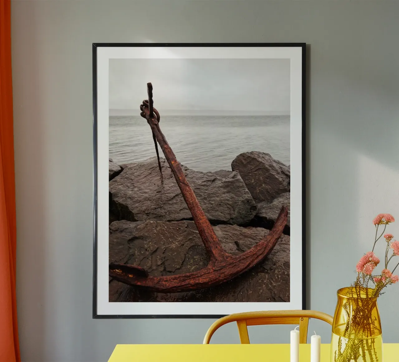 Rusty anchor poster by Fjöllart