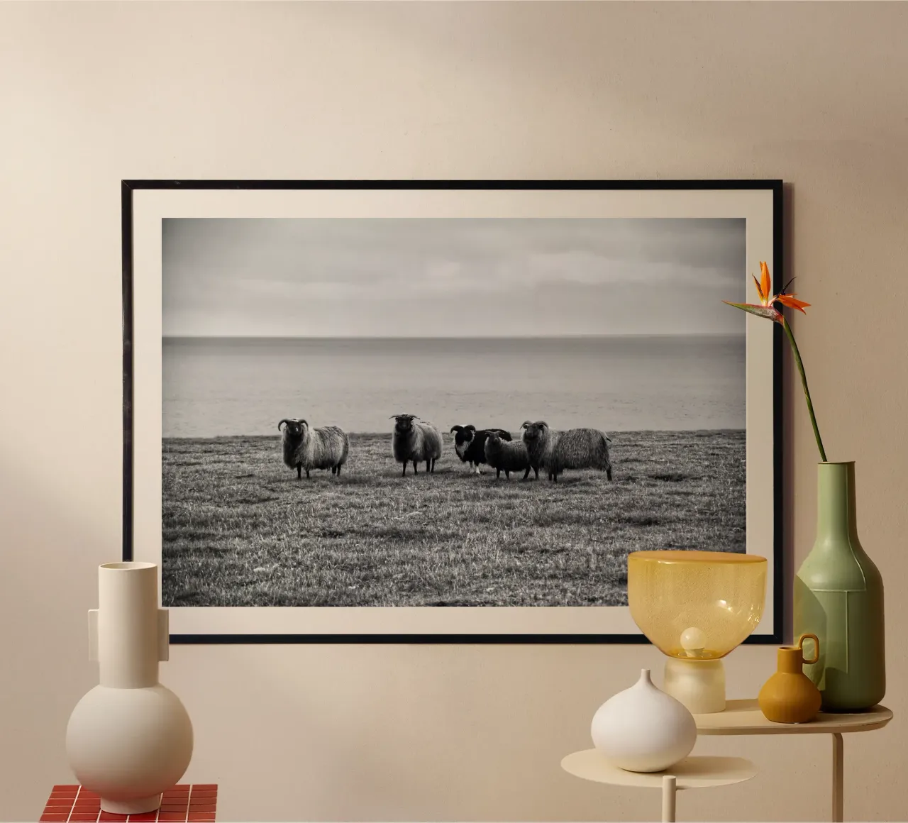 Schapen poster van Fjöllart