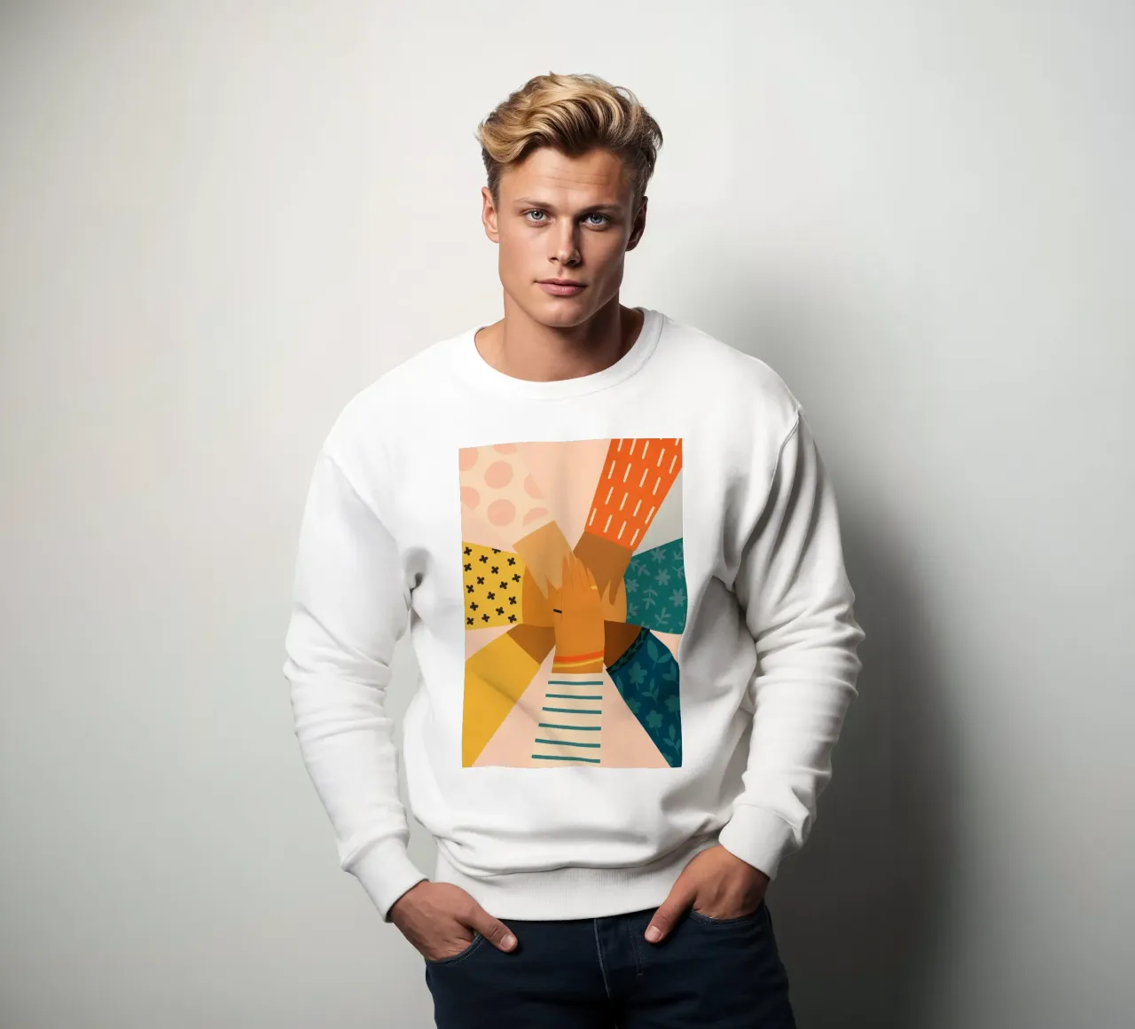 Hands Together felpa da PurePeachStudio