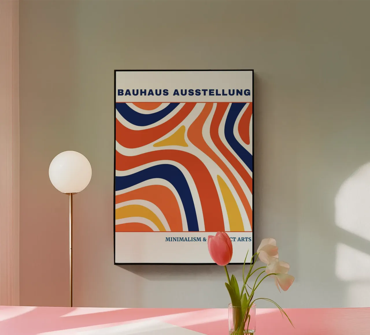 Bauhaus Abstract Flow Art | Primary Color Block Minimalist plexiglas de Grungeo