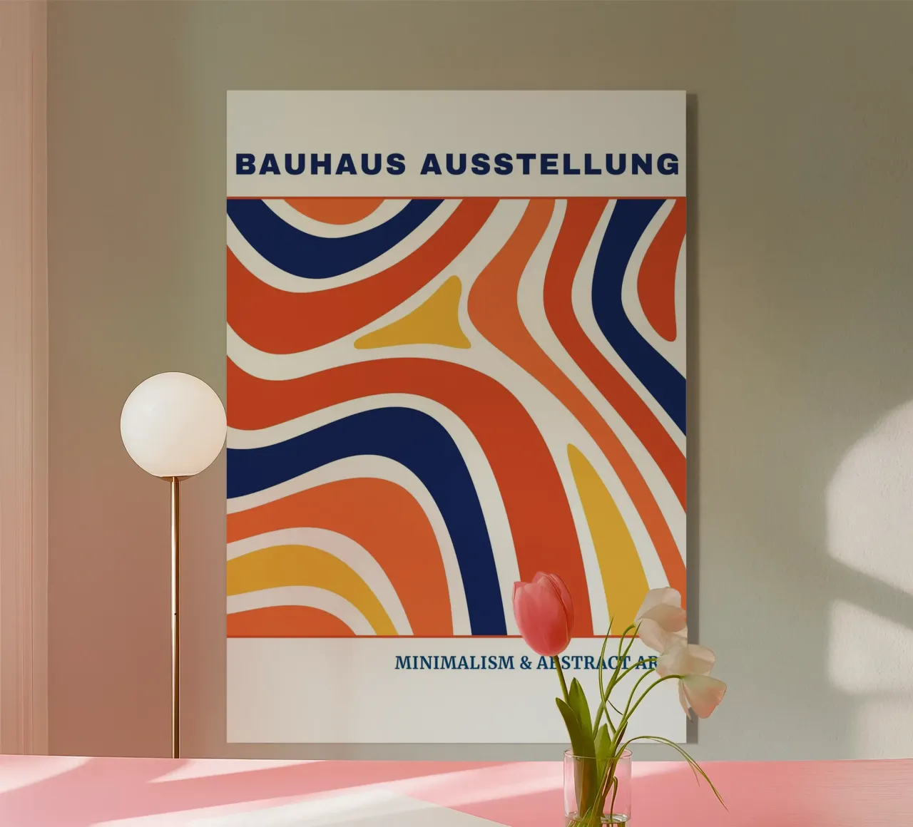 Bauhaus Abstract Flow Art | Primary Color Block Minimalist plexiglas de Grungeo