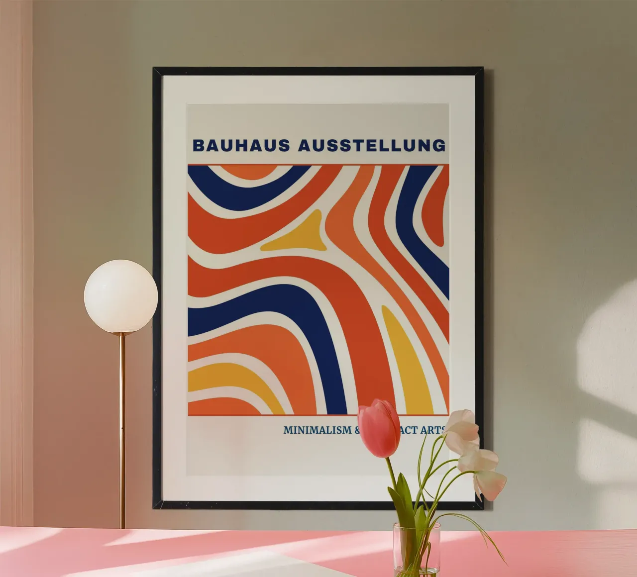 Bauhaus Abstract Flow Art | Primary Color Block Minimalist poster by Grungeo