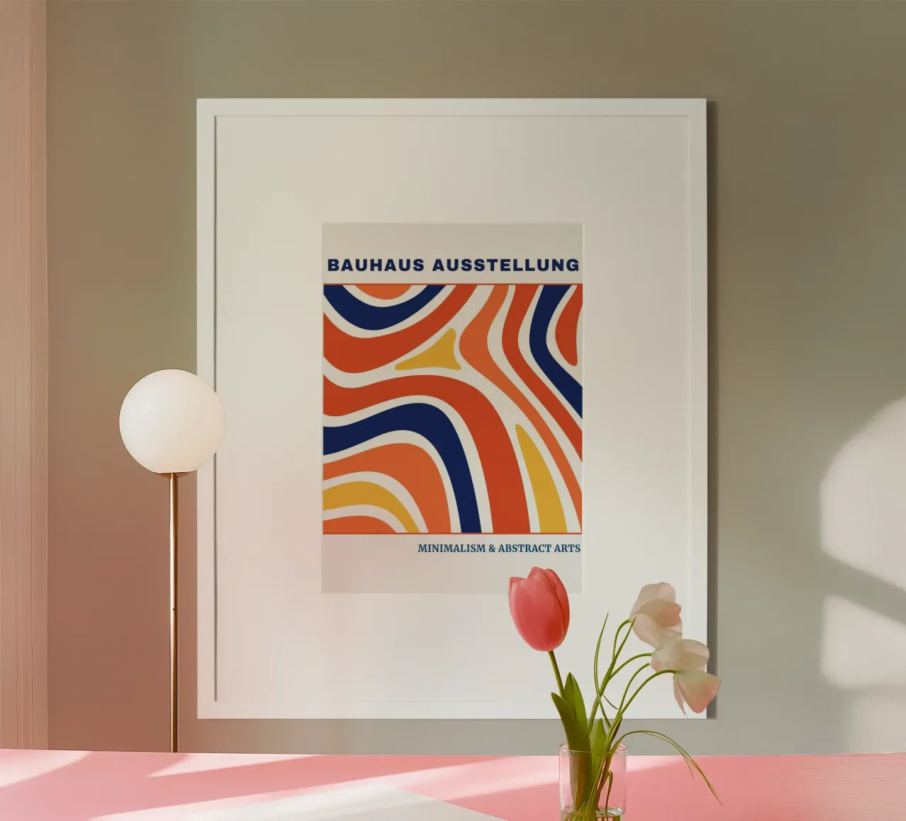 Bauhaus Abstract Flow Art | Primary Color Block Minimalist poster by Grungeo