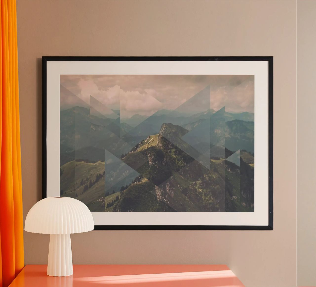 Mania Landscapes Scattered 1 Alps (Germany) Poster von Mania Print Collection