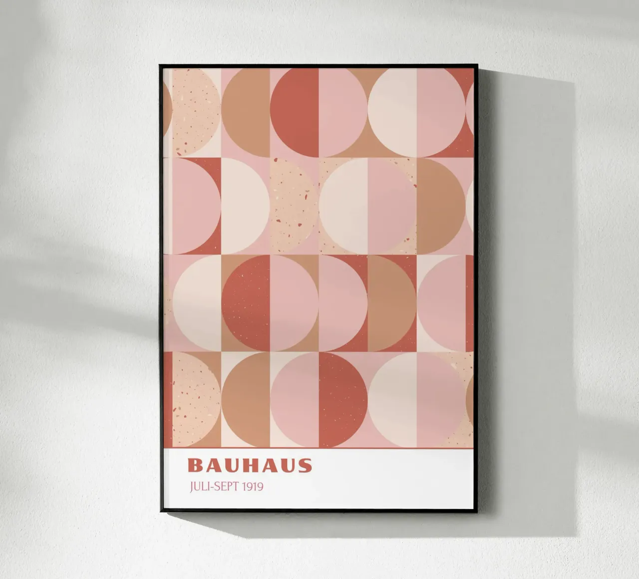 Bauhaus Terrazzo Geometric | Pink & Terracotta Pattern 1919 plexiglass da Grungeo