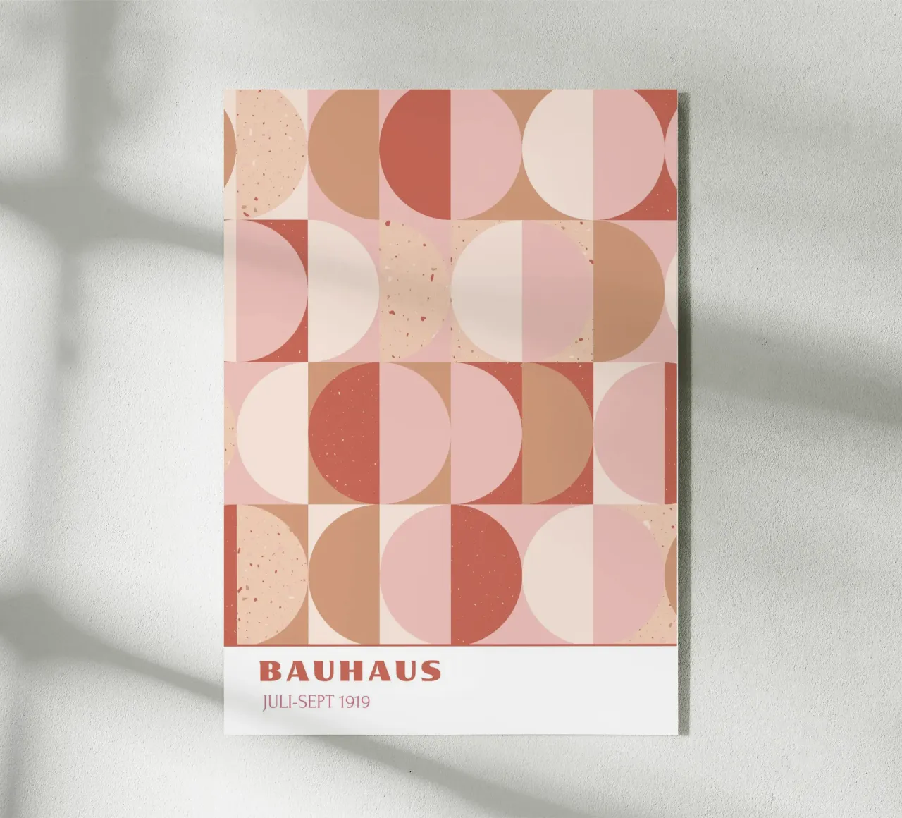 Bauhaus Terrazzo Geometric | Pink & Terracotta Pattern 1919 plexiglass da Grungeo