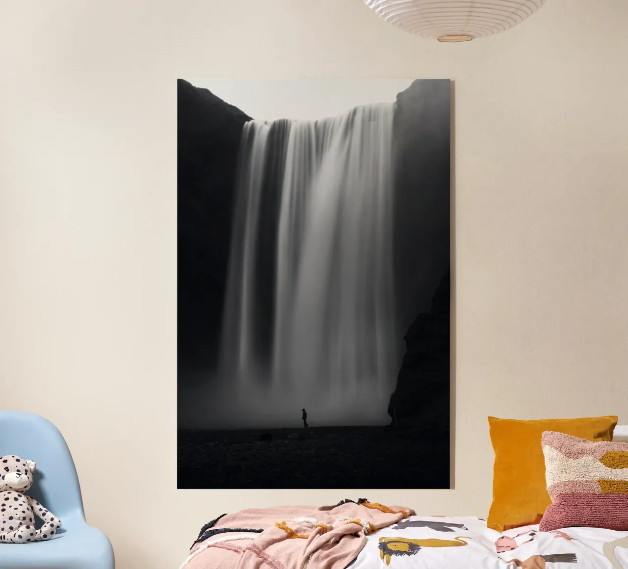 Le masse d'acqua della cascata di Skogafoss plexiglass da Fjöllart